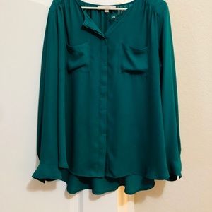 LOFT emerald top